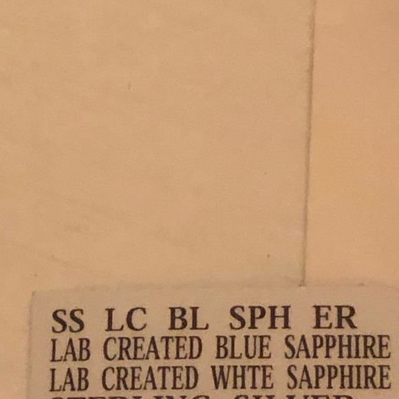 New Lab Created Blue Sapphire Earrings - Picture 4 of 4